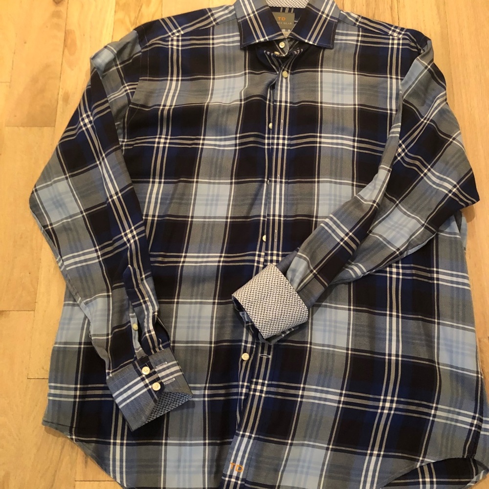 Thomas Dean Men’s Button Button Up Shirt - image 3